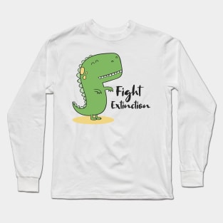 'Fight Extinction' Environment Awareness Shirt Long Sleeve T-Shirt